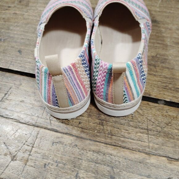 Skechers Sz 7.5 Loafers Shoes BOBS Flexpadrille Stripes Slip On VGC - Picture 6 of 9